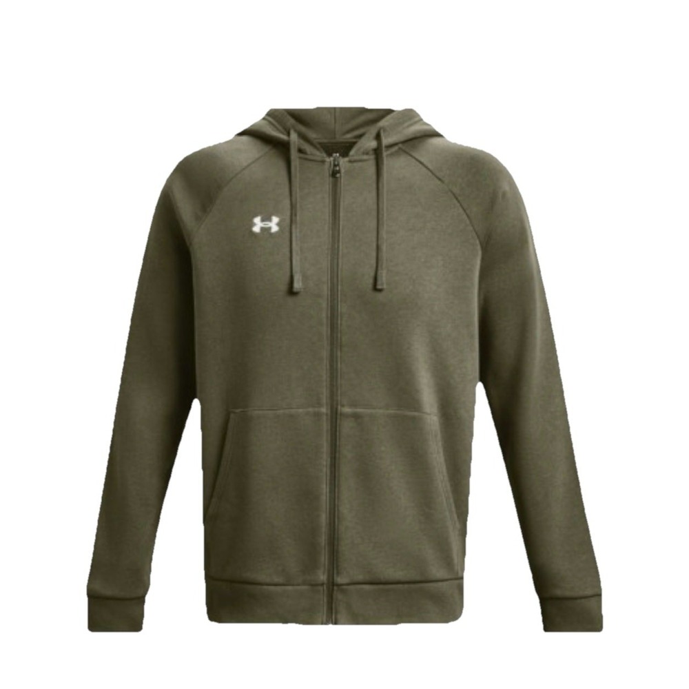 Under Armour Mens Rival Fleece Full Zip Hoodie Marine OD‎ Green 1379767 Size M